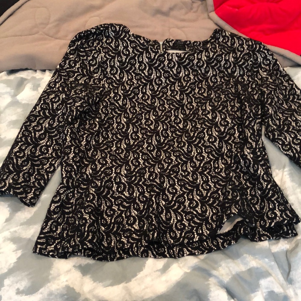 Peplum lace top